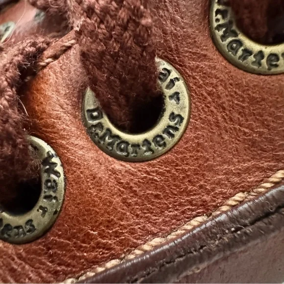 Dr. Martens Perry Oxford Lace Up Brown Leather Shoes Y2K Size 10 Men / 11 Women - Picture 5 of 16